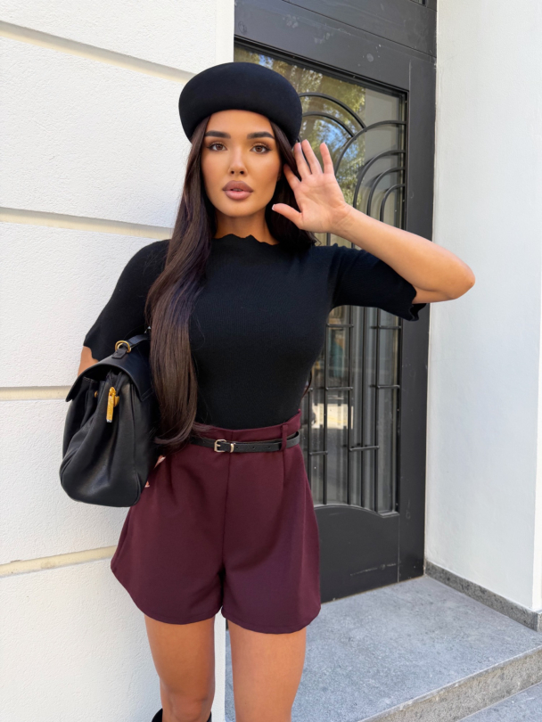 Pantaloni scurti Alix Burgundy