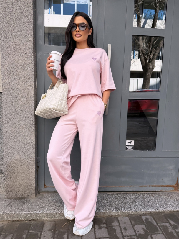 Pantaloni Lavella Baby Pink