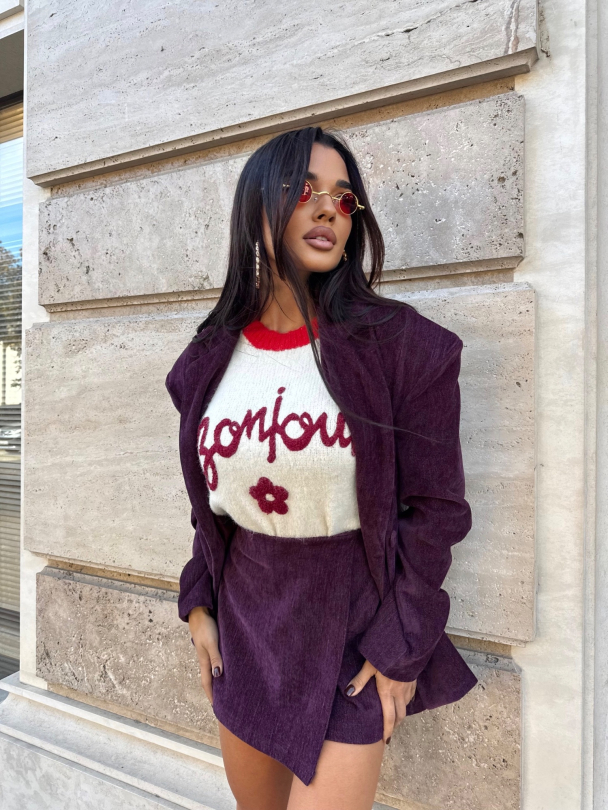 Pantaloni cu fustă Renate Burgundy