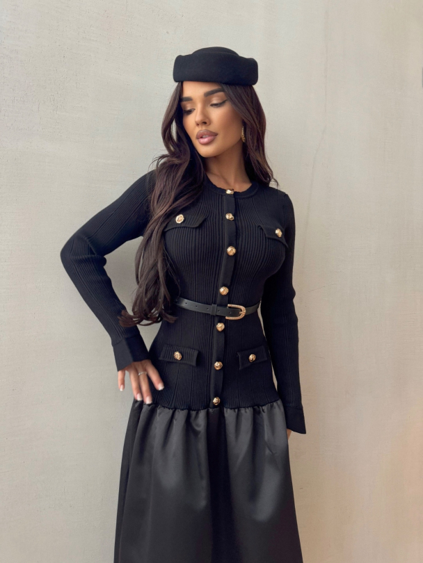 Rochie tricotată Horche Black