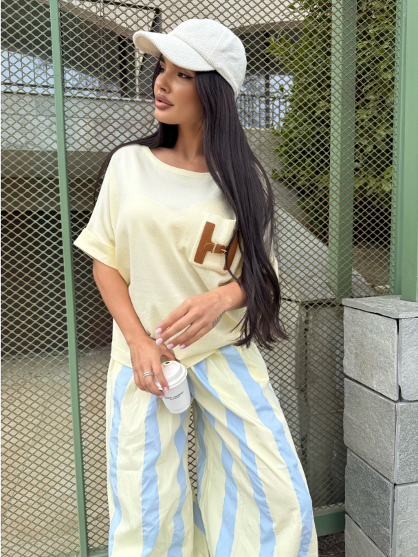 Tricou Himeras Butter Yellow 
