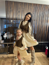 Set vestă și cămașă pentru femei Mommy&Me Brownie