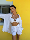Pantaloni scurți din in Solara Coast Milky