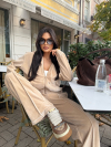 Pantaloni Cozy Latte
