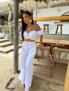 Pantaloni Marbella Mist White