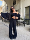 Pantaloni tricotați Lolle Black