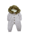 Eskimo tricotat cu puf My Baby Pink