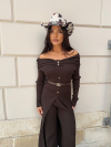 Rochie tricotată Vanna Dark Chocolate