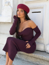 Rochie Marisolla Deep Plum