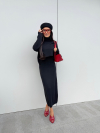 Set rochie și pulover tricotate Rival Black