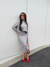 Set rochie și pulover tricotate Rival Grey