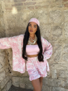 Set cămașă și eșarfă Bellamy Powder Rose