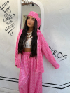 Set cămașă și eșarfă Viral Candy Pink