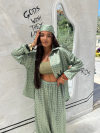 Set cămașă și eșarfă Viral Olive Breeze