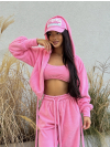 Set hanorac și top OFF Duty Candy Pink
