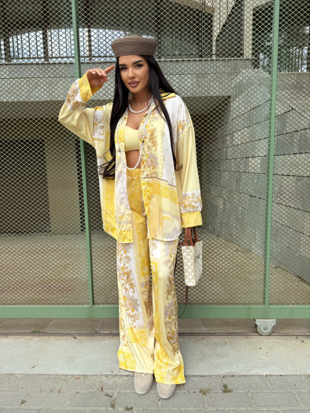 Pantaloni Kammea Butter Yellow