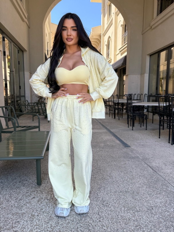 Pantaloni Melossan Butter Yellow