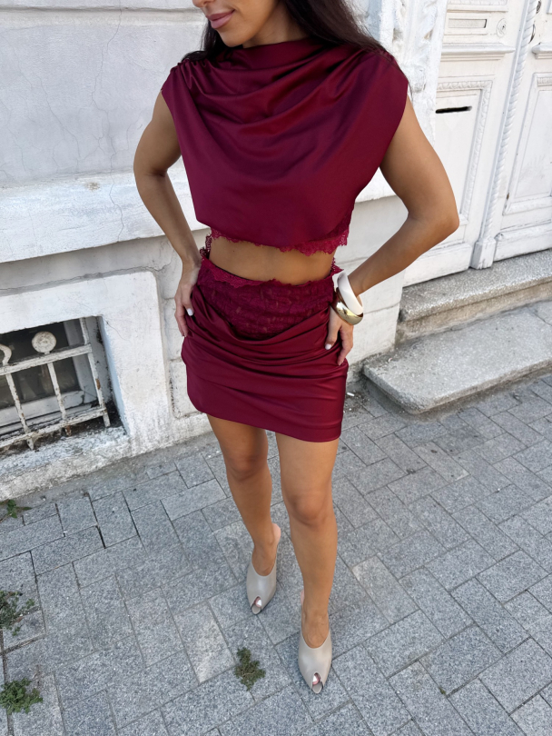 Fusta Chelsear Burgundy