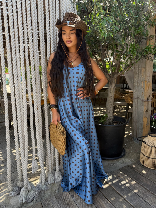 Rochie Berella Polka Blue 