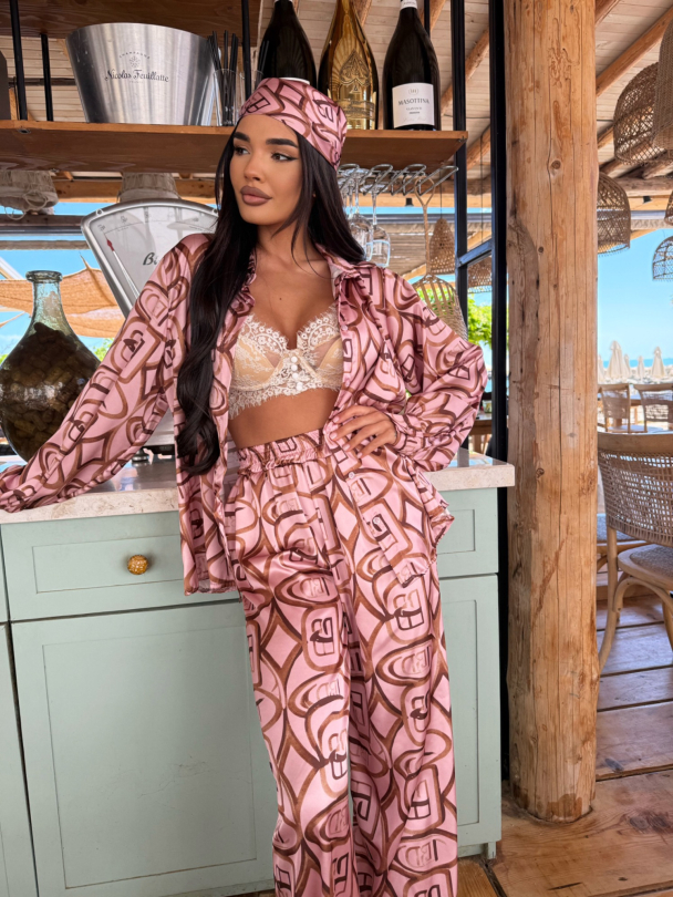 Set cămașă și batic Via Amalfi Rose Gold