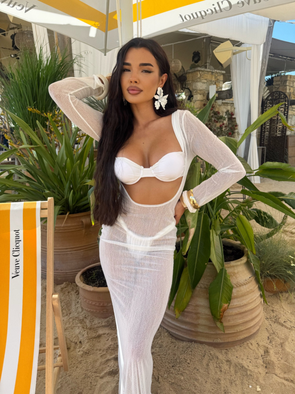 Set triplu de costum de baie și rochie Marrea Coconut Milk 