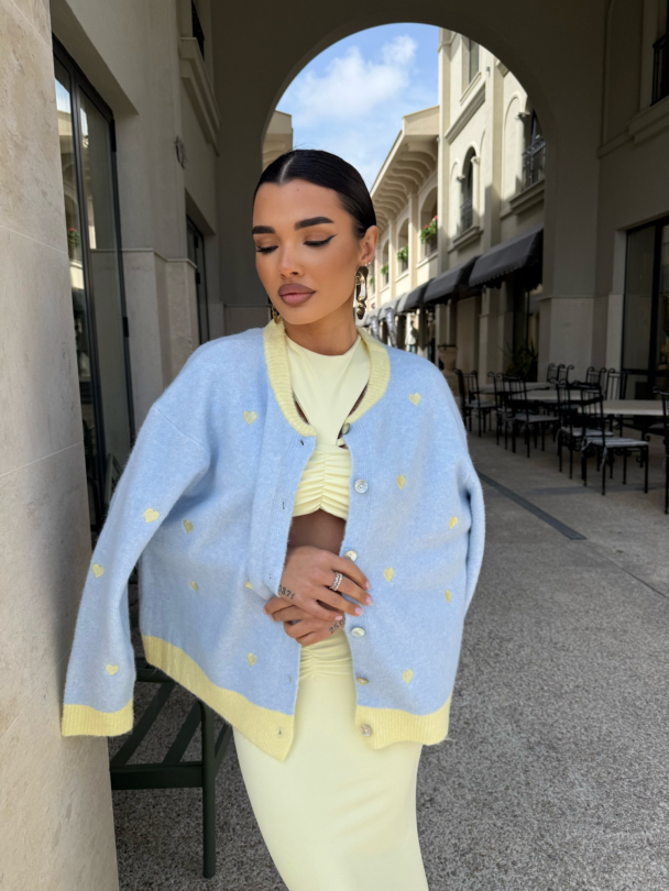 Cardigan Sweatheart Baby Blue