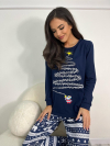 Top de pijama pentru femei Christmas Dark