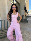 Top din denim Lilani Pink