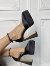 Pantofi saten Adela Black