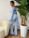 Pantaloni Addison Baby Blue