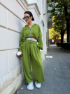 Pantaloni Avelyn Matcha Mood
