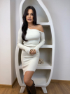 Rochie tricotată Sofi Latte