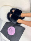 Papuci de puf Bibby Black