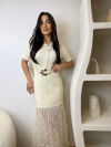 Rochie cu curea Perifa Vanilla