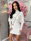 Set rochie și pulover tricotate Serinas White