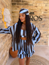 Set cămașă și eșarfă Carpe Diem Choco Blue