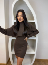 Set rochie și pulover Medium Chocolate