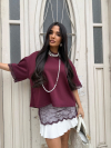 Tricou Kaela Burgundy