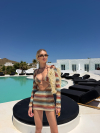 Set triplu de costum de baie și rochie Portobella Santorini Sky