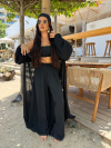 Set triplu de top, prosop și pelerină Penty Black