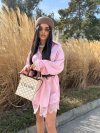 Tunică cu curea Layza Pink