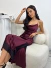 Rochie din satin Sorento Ruby