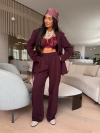 Pantaloni Divina Burgundy