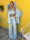 Pantaloni Elodie Cotton Sky 