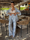Pantaloni Meliorra Satin Sky Blue