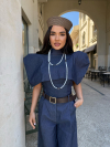 Set de bluză și maiou din denim Kalleyla Denimo