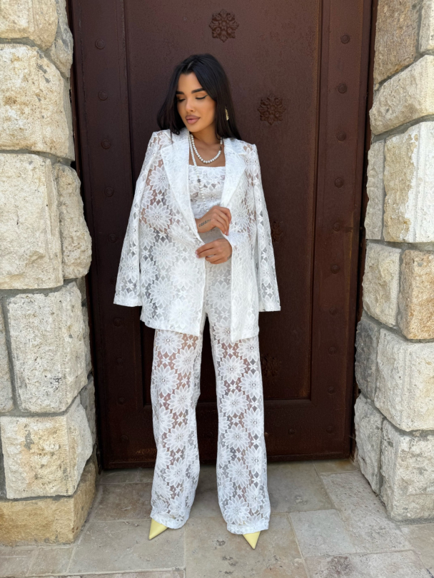 Pantaloni Bettans White