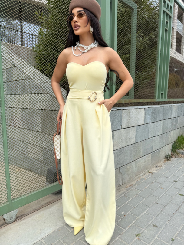 Pantaloni Bibby Butter Yellow