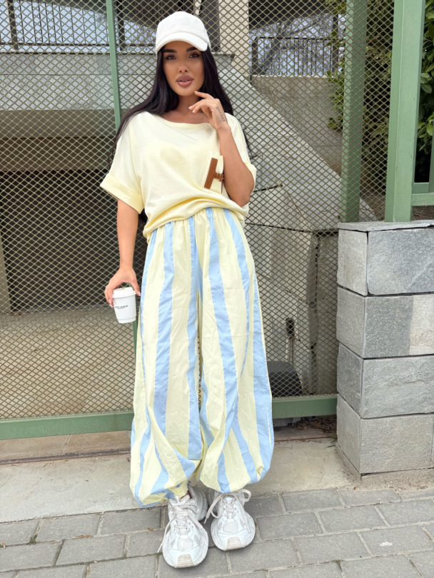 Pantaloni Celan Butter Yellow