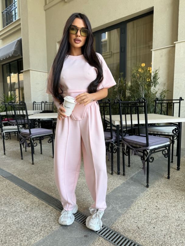 Pantaloni Darios Baby Pink